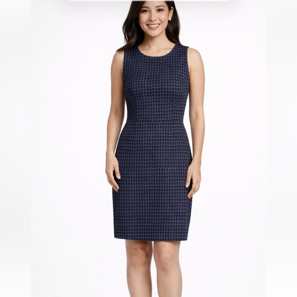 Banana Republic Navy Patterned Mini Dress Great for Fall